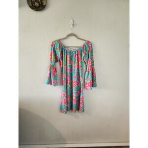 SIMPLY SOUTHERN Women's Small Med Bloom Floral Tropical Shift Polyester Summer